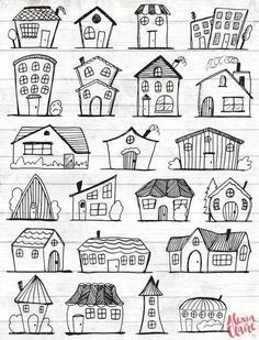 50 top idées de dessins de maisons : pour apprendre à dessiner des maisons 21