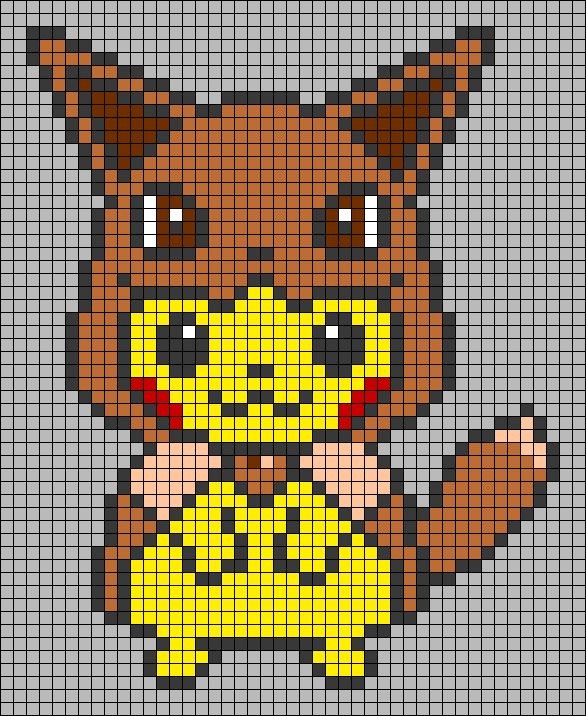 50 top idées de pixel art Pikachu 21