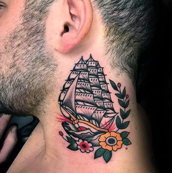 50 top idées de tatouages cou pour homme 19