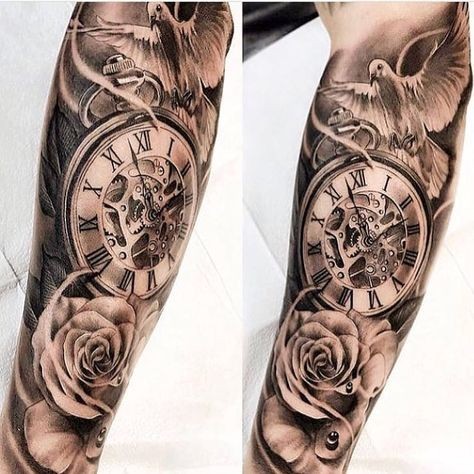 Les 50 plus beaux tatouages horloge 2