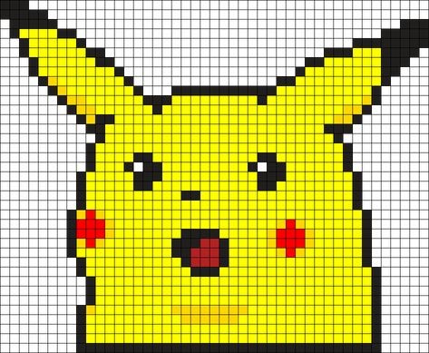 50 top idées de pixel art Pikachu 23