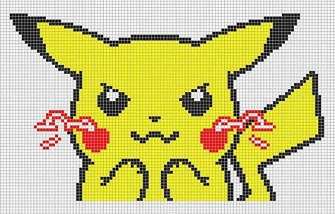 50 top idées de pixel art Pikachu 24