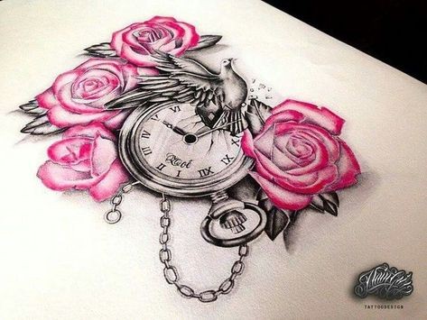 Les 50 plus beaux tatouages horloge 24