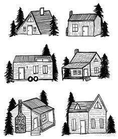 50 top idées de dessins de maisons : pour apprendre à dessiner des maisons 27