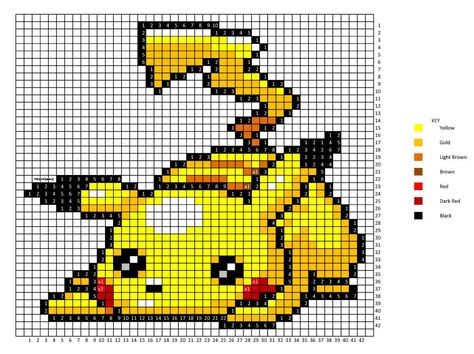 50 top idées de pixel art Pikachu 27