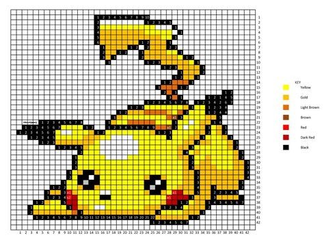 50 top idées de pixel art Pikachu 27 50 top idées de pixel art Pikachu 27