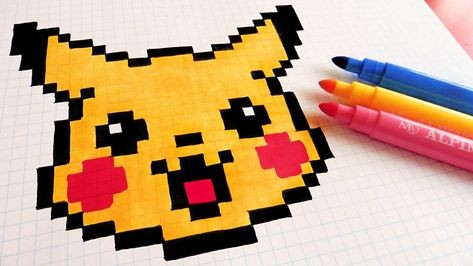 50 top idées de pixel art Pikachu 28