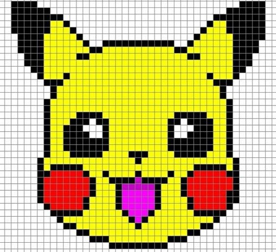 50 top idées de pixel art Pikachu 3 50 top idées de pixel art Pikachu 3