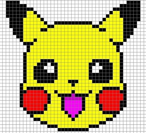 50 top idées de pixel art Pikachu 3