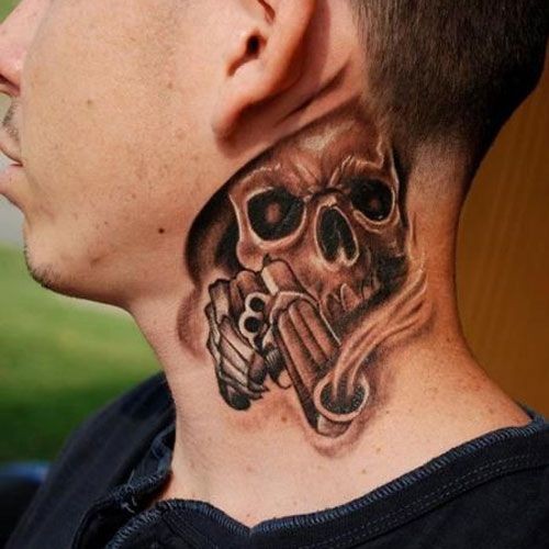 50 top idées de tatouages cou pour homme 37