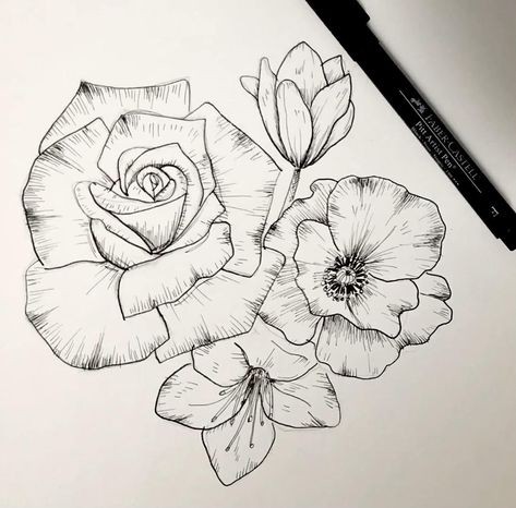 50 top idées de dessins de fleurs : pour apprendre à dessiner des fleurs facilement 41