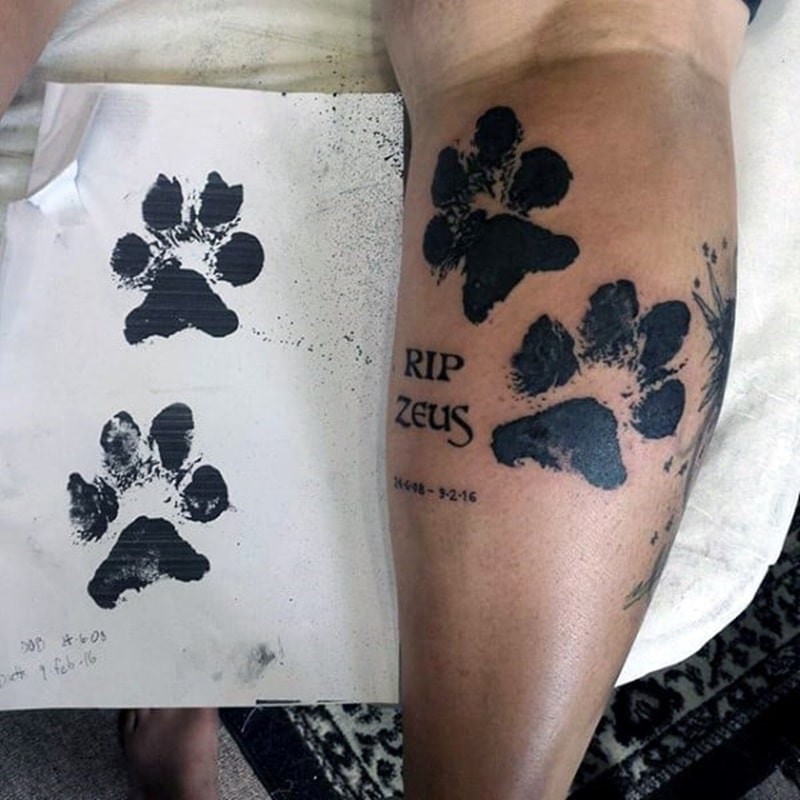 50 top idées de tatouages patte de chien 4