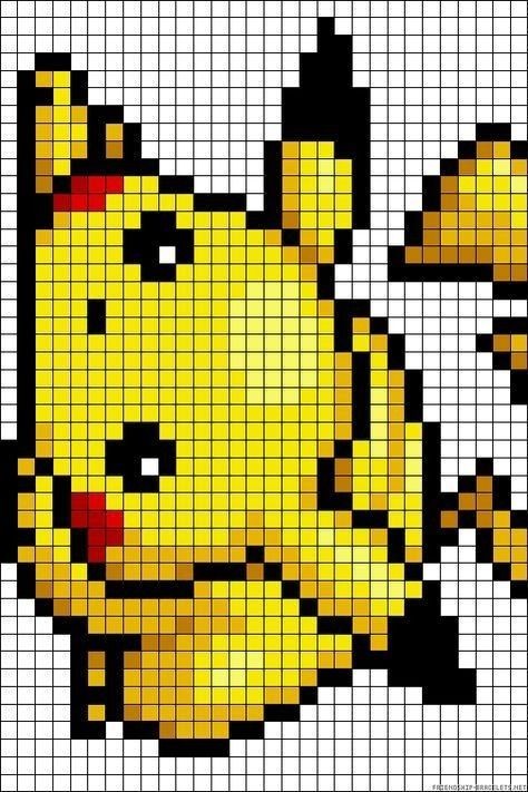 50 top idées de pixel art Pikachu 6