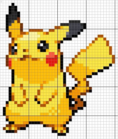 50 top idées de pixel art Pikachu 8 50 top idées de pixel art Pikachu 8
