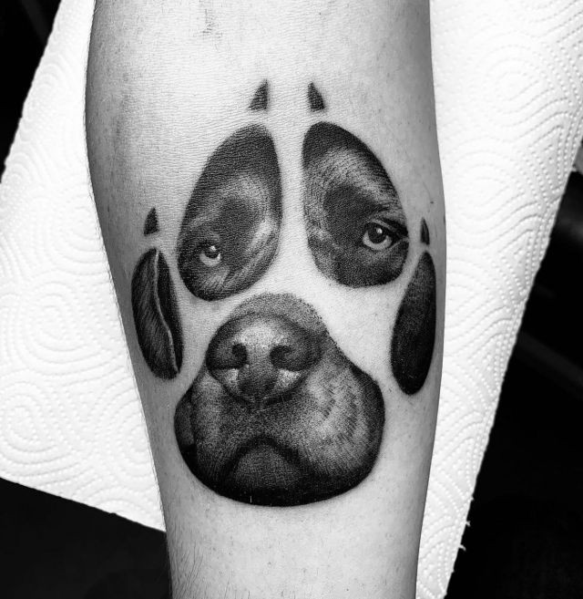 50 top idées de tatouages patte de chien 8