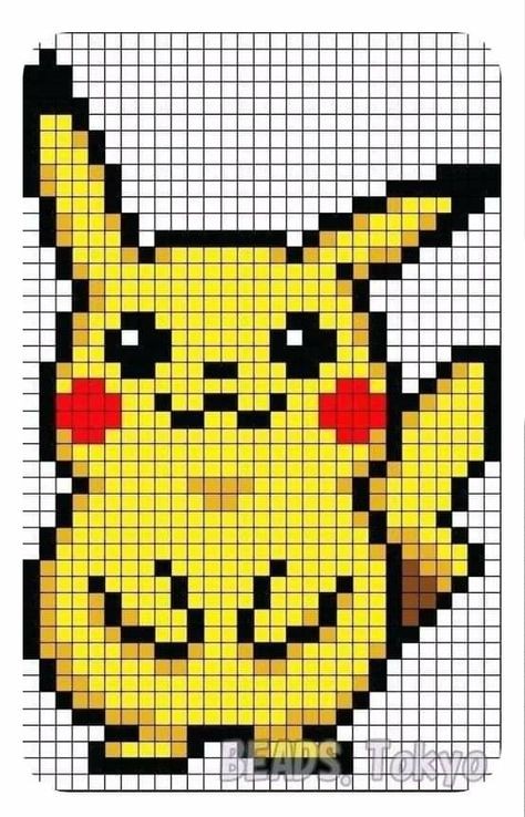 50 top idées de pixel art Pikachu 10