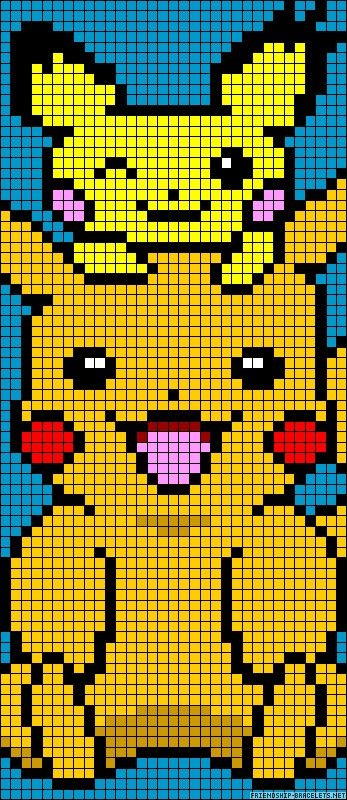 50 top idées de pixel art Pikachu 1