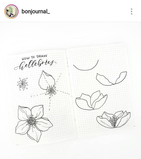 50 idées & tutos de dessins de fleurs 18