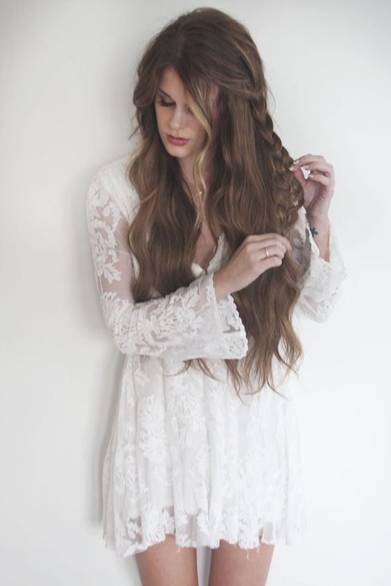33 Coiffures de mariage bohèmes pour cheveux mi longs 2 33 Coiffures de mariage bohèmes pour cheveux mi longs 2