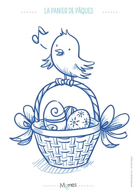 38 Idées d'œufs de Pâques à dessiner & à colorier 21