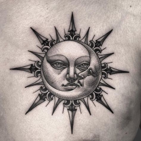33 top idées de tatouages lune & soleil 22