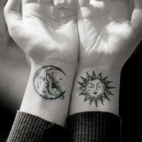 33 top idées de tatouages lune & soleil 24