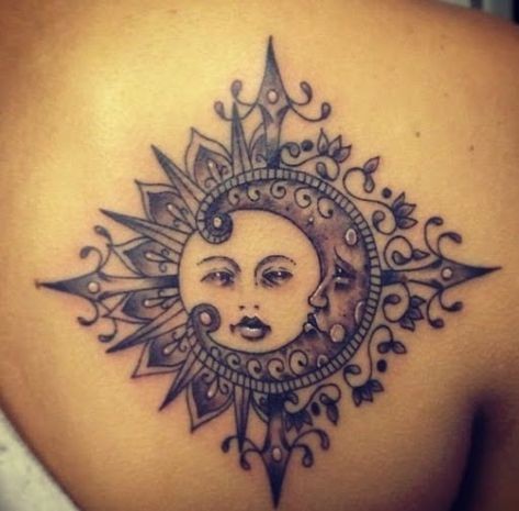 33 top idées de tatouages lune & soleil 31