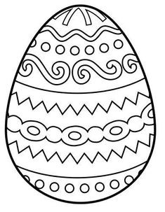 38 Idées d'œufs de Pâques à dessiner & à colorier 33