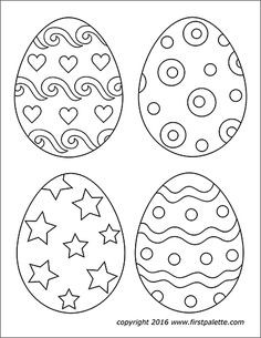 38 Idées d'œufs de Pâques à dessiner & à colorier 34