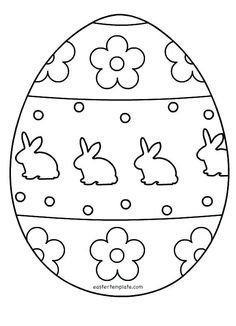 38 Idées d'œufs de Pâques à dessiner & à colorier 36