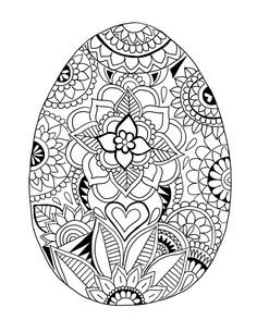 38 Idées d'œufs de Pâques à dessiner & à colorier 39