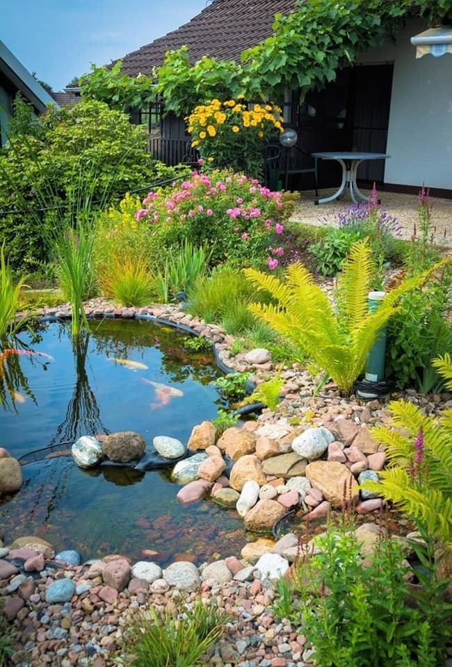 37 idées d'étangs de jardin avec des cascades 11