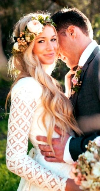 33 Coiffures de mariage bohèmes pour cheveux mi longs 10 33 Coiffures de mariage bohèmes pour cheveux mi longs 10