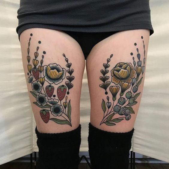 100 top idées de tatouages cuisse pour femme 33