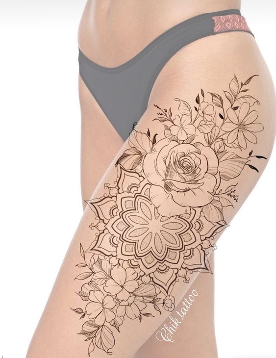 100 top idées de tatouages cuisse pour femme 63