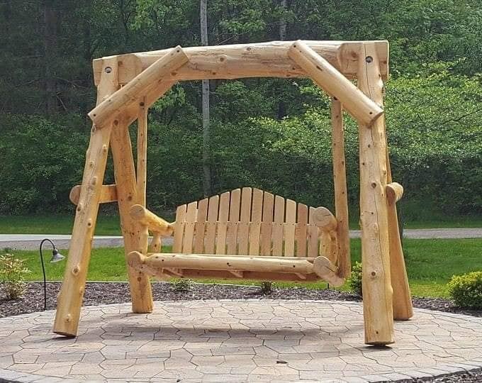 18 balançoires en bois à faire avec des troncs d'arbre 11