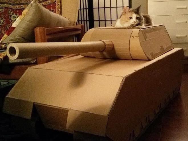 21 idées de maisons pour chat en forme de tanks 13