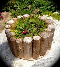 29 idées avec des bûches d'arbres à faire soi-même pour votre jardin 25