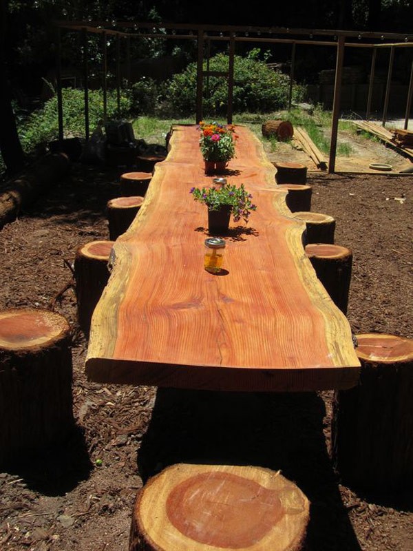 29 idées avec des bûches d'arbres à faire soi-même pour votre jardin 7
