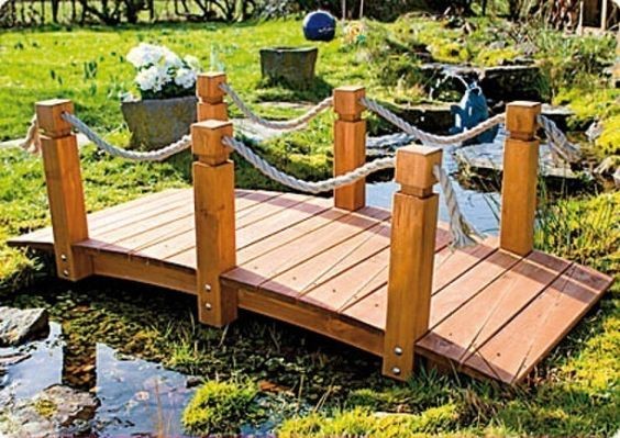 41 top idées de ponts de jardin en bois à faire soi-même 16