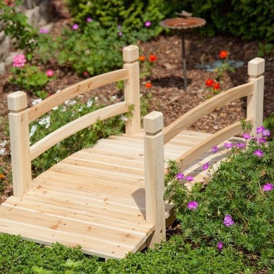 41 top idées de ponts de jardin en bois à faire soi-même 28