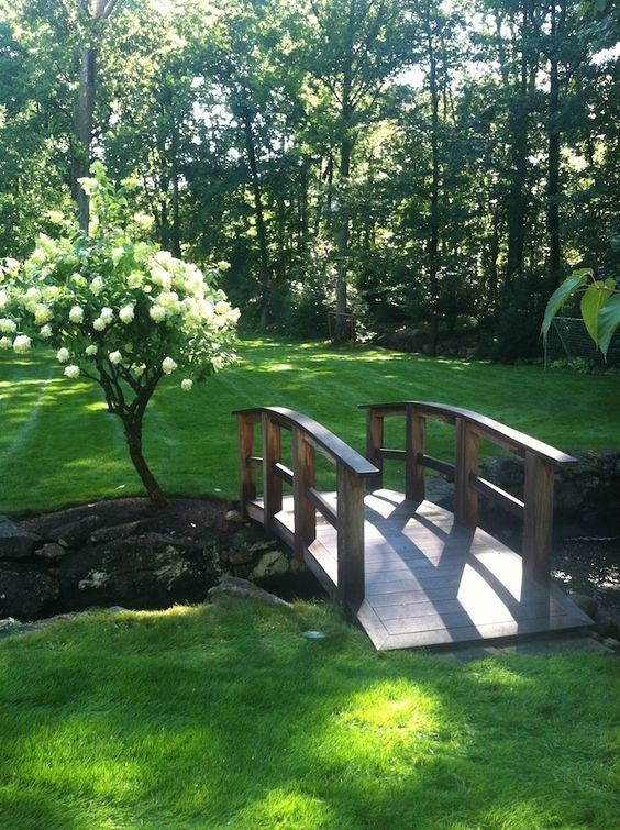 41 top idées de ponts de jardin en bois à faire soi-même 32