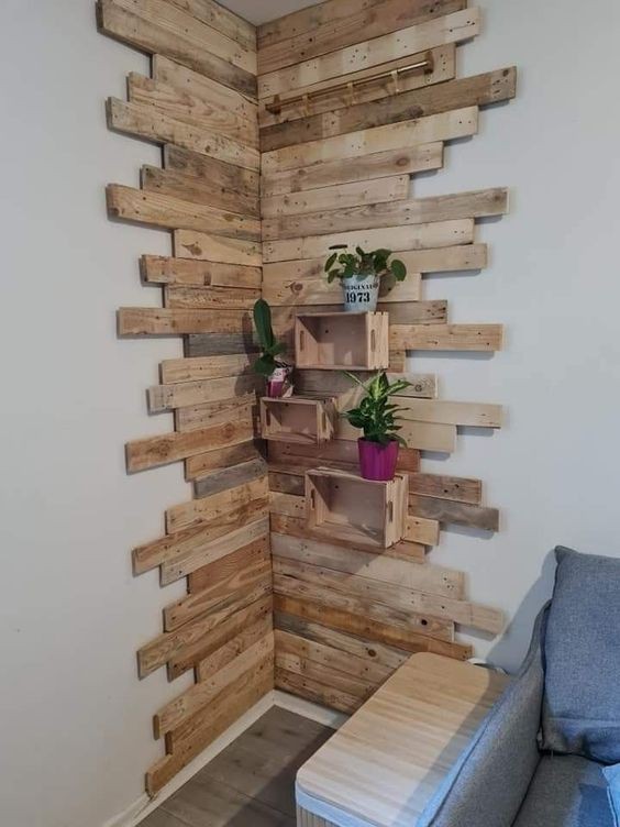 62 idées pour embellir un mur avec du bois ou des palettes 7