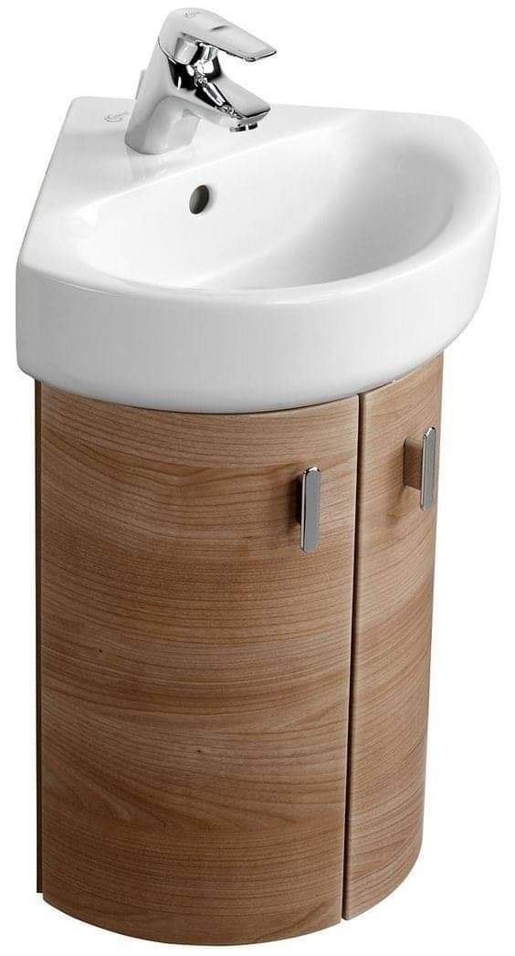 13 idées de lavabos d'angle avec rangements pour petite salle de bain 10
