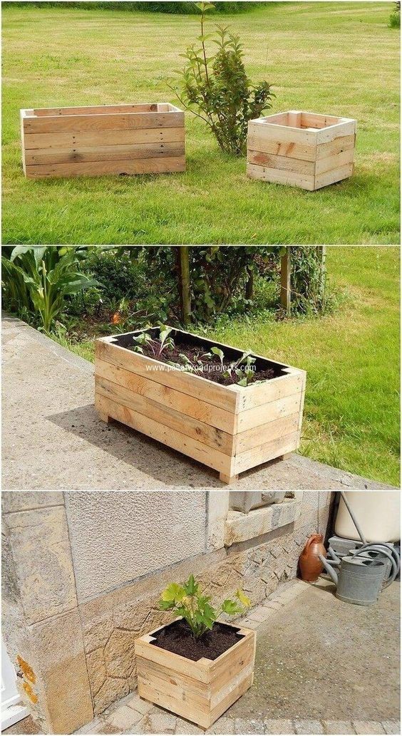 60 idées pour faire une jardinière avec une palette 4