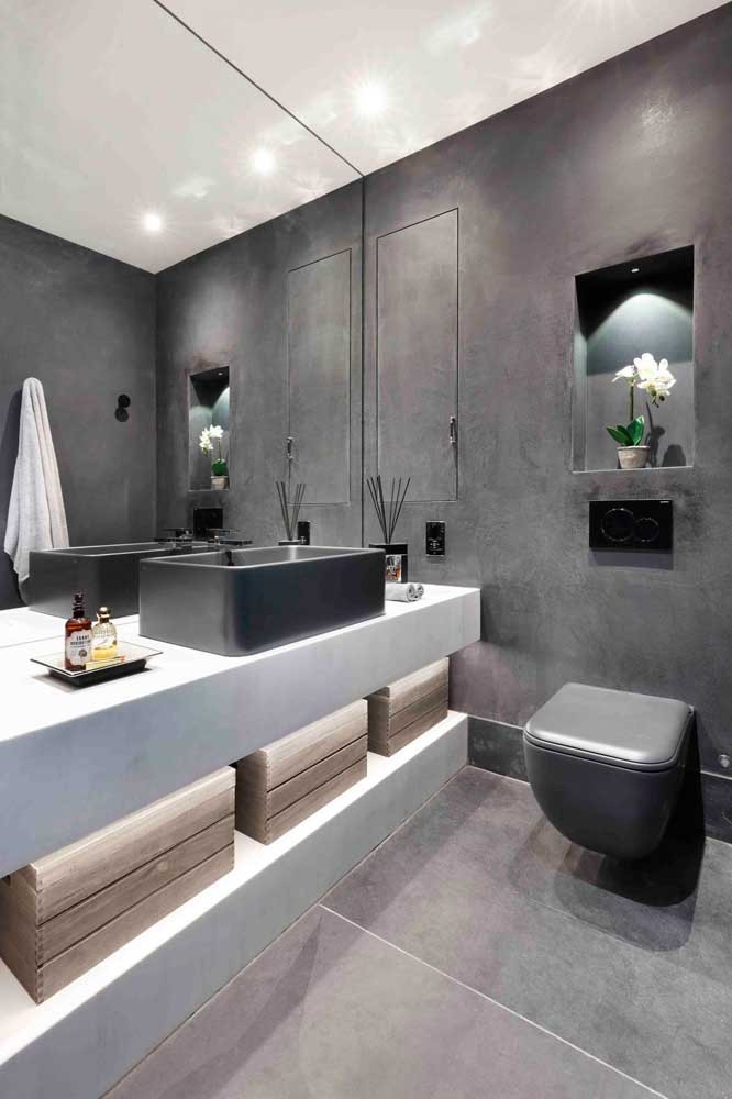Les 60 plus belles décorations de petites salles de bain et toilettes 17
