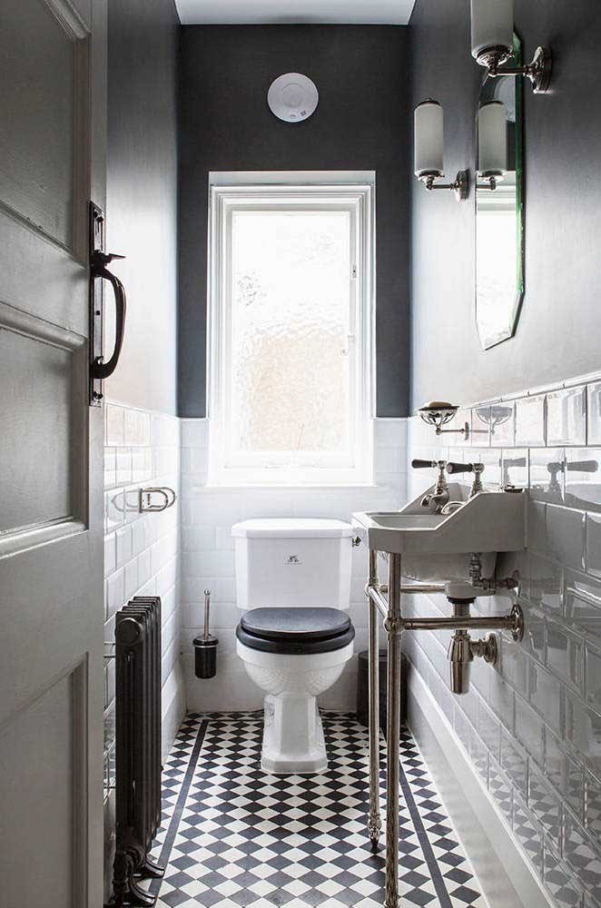 Les 60 plus belles décorations de petites salles de bain et toilettes 24