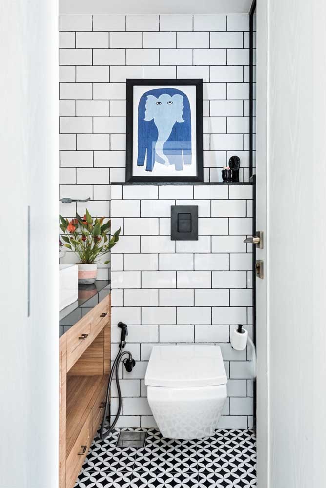 Les 60 plus belles décorations de petites salles de bain et toilettes 41