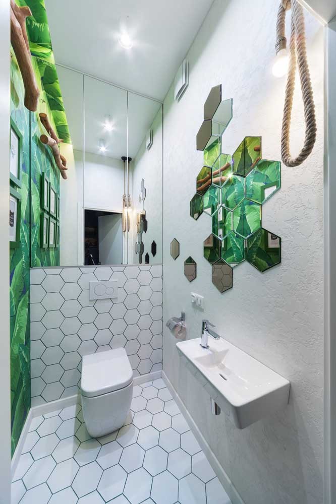 Les 60 plus belles décorations de petites salles de bain et toilettes 54