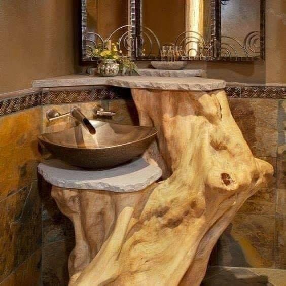 11 idées de magnifiques lavabos à refaire avec du bois 8
